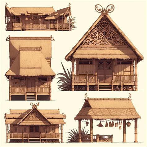 filipino bahay kubo patterns  traditional house designs premium