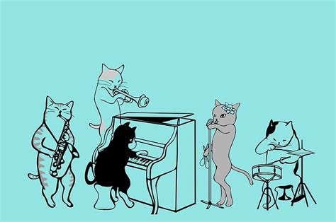 "Cool Jazz Cats" by Slinky-Reebs | Redbubble