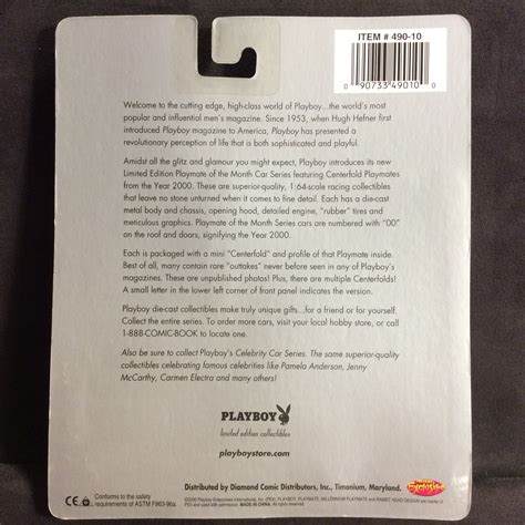 1999 Playboy Playmate Of The Month Car Series Die Cast Car New In