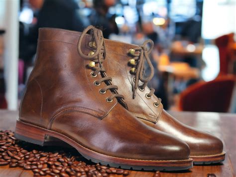 Handmade Men's Brown Ankle High Boots Men Leather Lace up - Etsy