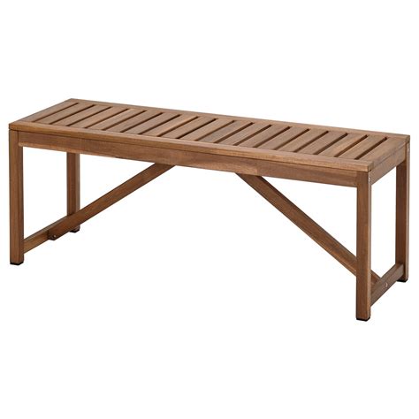 nammaro bench outdoor light brown stained  cm  ikea