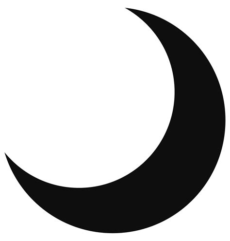 Black crescent moon isolated on white background. 34904608 Vector Art ...