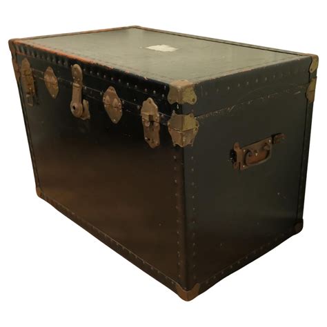 Spanish Folk Art Travel Chest or Steamer Trunk For Sale at 1stDibs