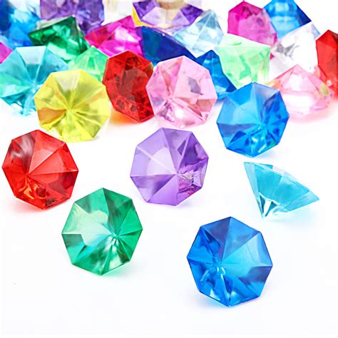 Hicareracrylic Diamond Gems Jewels Pirate Gems Set Multicolored Acrylic