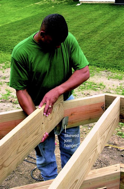 How to Add an Angled Corner and Joists for Angled Deck Framing