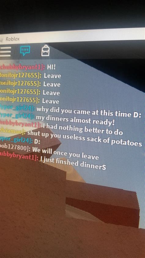 I was playing roblox watching two kids argue... This just kinda