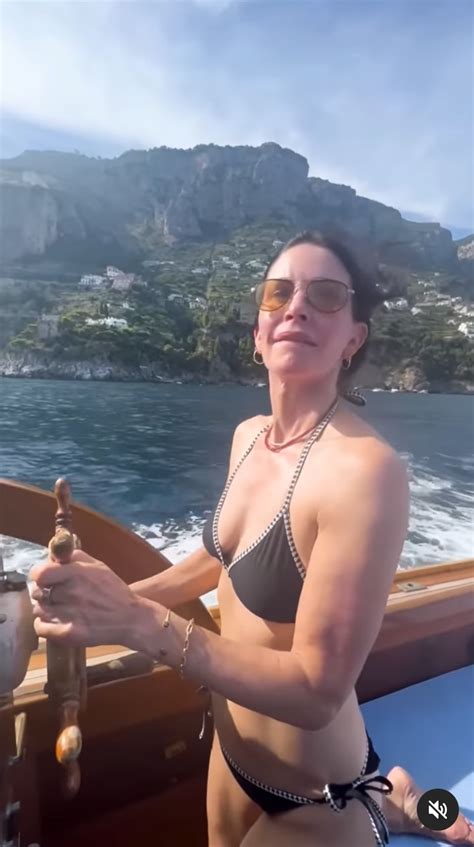 Courteney Cox Drives The Boat In An Itty Bitty Bikini