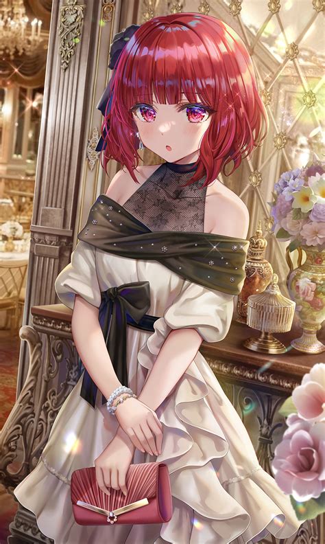 redhead, short hair, looking at viewer, anime, anime girls, purple eyes