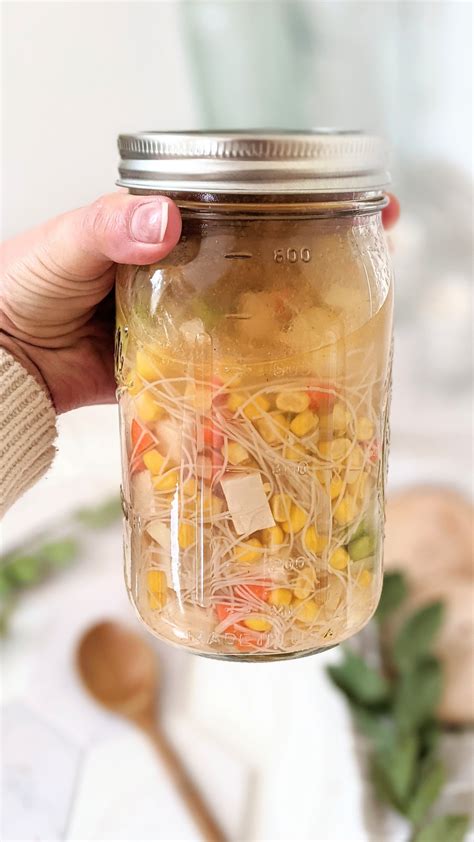 Mason Jar Instant Ramen Soup Recipe - The Herbeevore