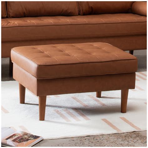 temple webster stockholm faux leather ottoman