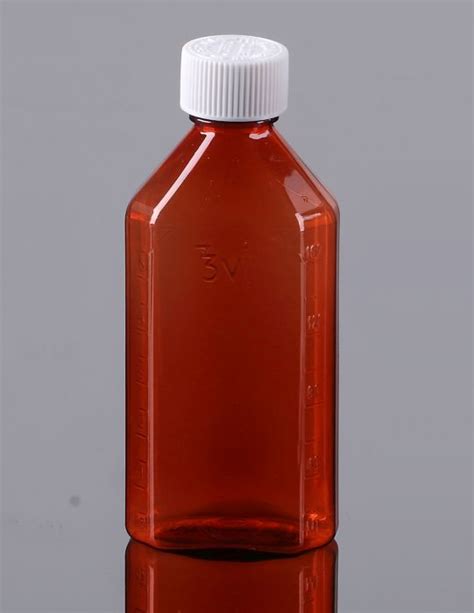 Pharmacy Oval Bottle AMBER 04 oz with CR Caps Included [QTY. 100 ...