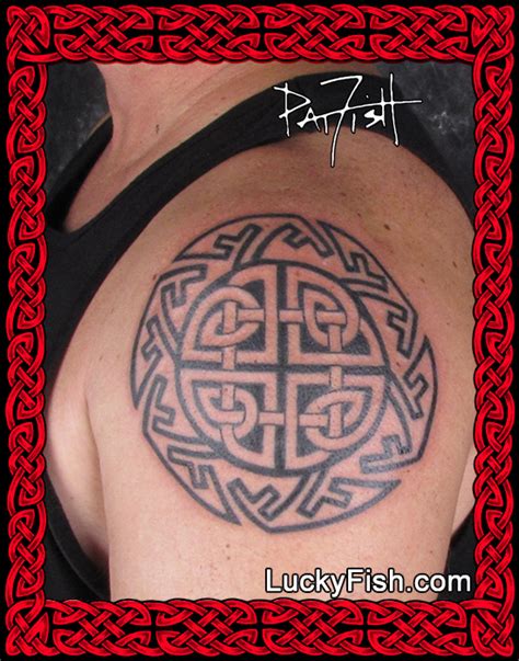 Dominator Shield Pictish Celtic Tattoo Design — LuckyFish, Inc. and Tattoo Santa Barbara