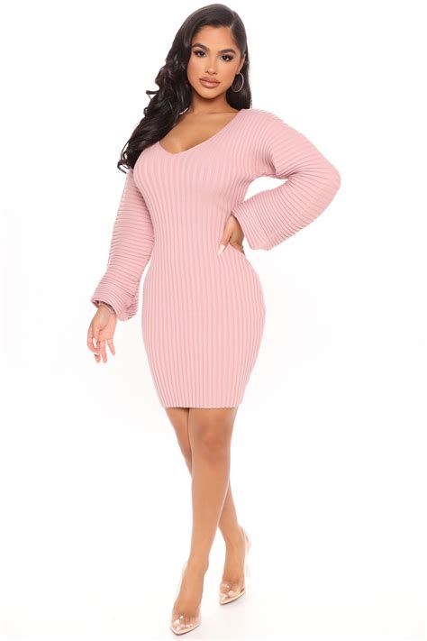 Moonlight Sweater Mini Dress - Pink | Fashion Nova | Mini dress, Pink