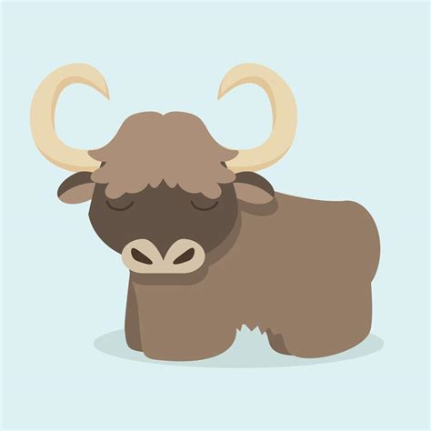 Cute bison cartoon vector 1886107 Vector Art at Vecteezy