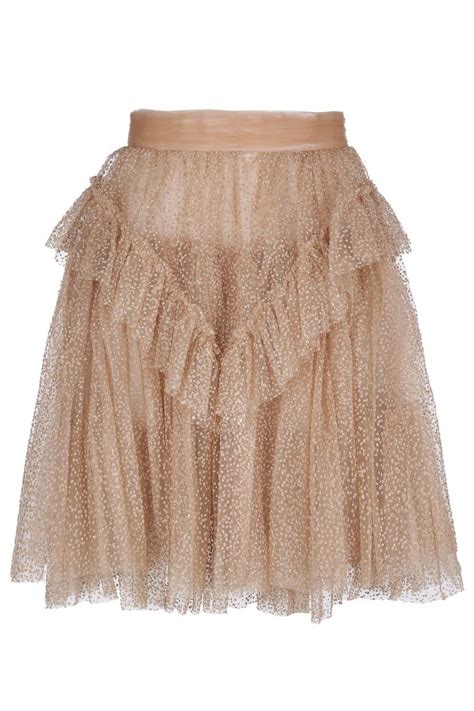 Полупрозрачная юбка из тюля Dsquared2 Юбка Бежевый на BABOCHKA.RU Beige ...