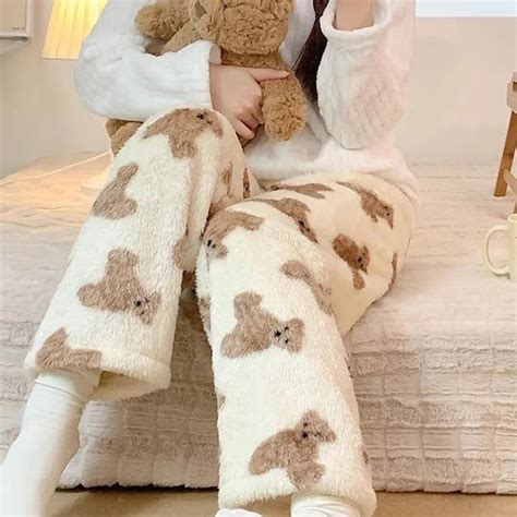 teddy bear fluffy pants  ultimate winter sleepwear experience