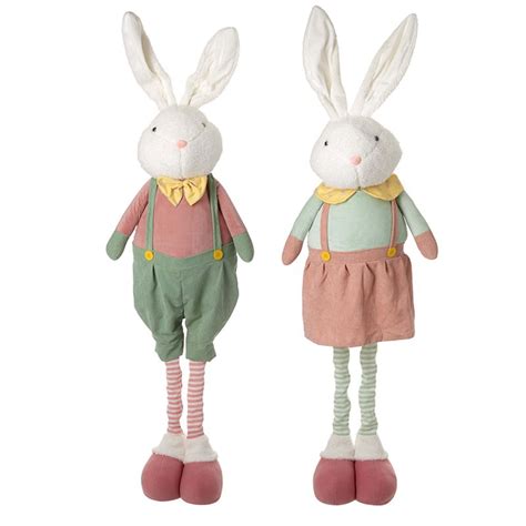Variation #18555 of Peter & Poppy, Boy & Girl Tall Bunny – Sold