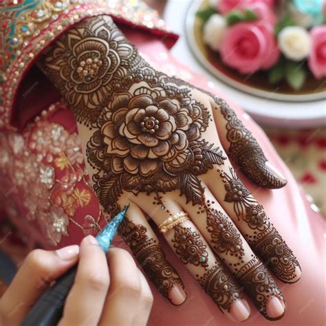 premium photo henna designs  elevate  eid celebration style
