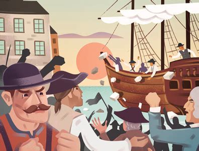 Boston Tea Party Illustration by Martin Wickstrom on Dribbble