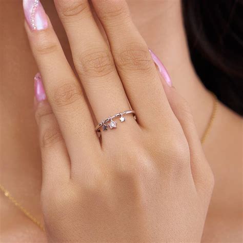 sterling silver stackable star ring sterling silver stackable star