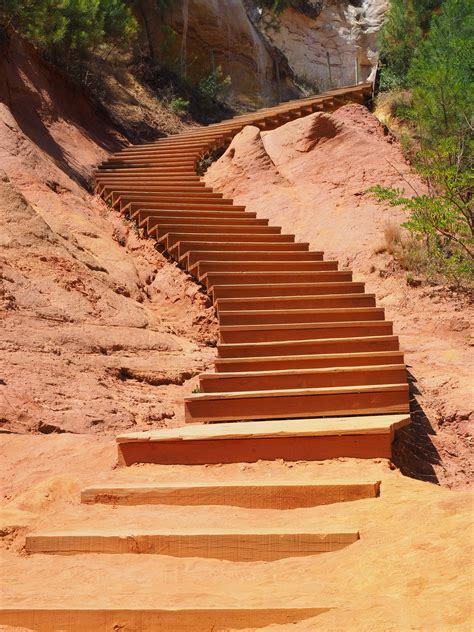 images rock wood wall walkway france orange soil colorful