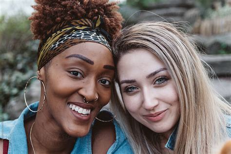 "Two Female Friends In Their Twenties Posing For A Portrait" by Stocksy ...