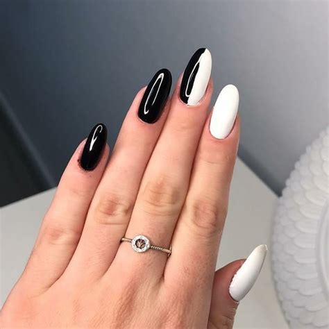 Unha Preta E Branca - Unhas decoradas preto e branco 50 imagens com ideias incríveis – Artofit
