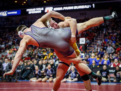 Photos: Iowa state high school wrestling Class 1A championship matches