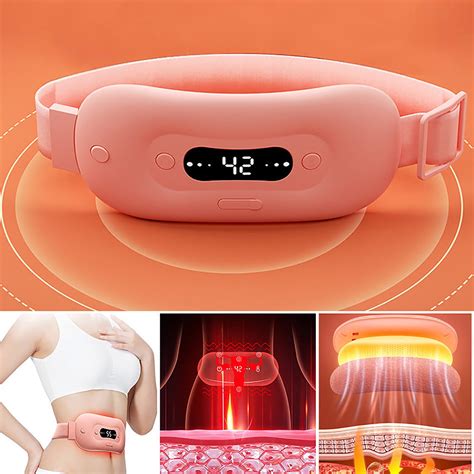 HMPEAIIY Women Menstruation Vibration Belly Massage Hot Compress