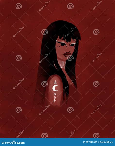 A black hair with bangs look reveals hidden features 31