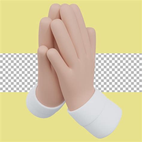 rendering blessing hand asia transparent premium psd