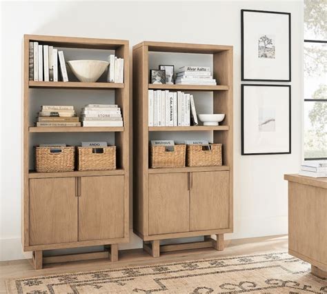 Portola Open Bookcase with Doors (33") | Pottery Barn