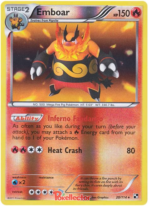 Pokemon Emboar Card