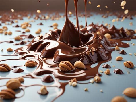 Premium Photo | Velvety Indulgence Closeup of Flowing Melted Chocolate ...