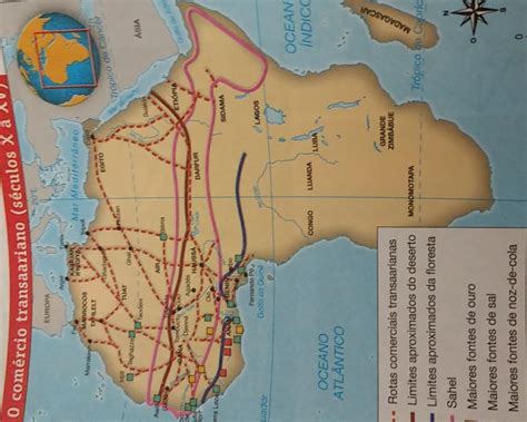Comercio Transaariano - além das rotas de comercio ,que outras imformacoes importantes o mapa ...