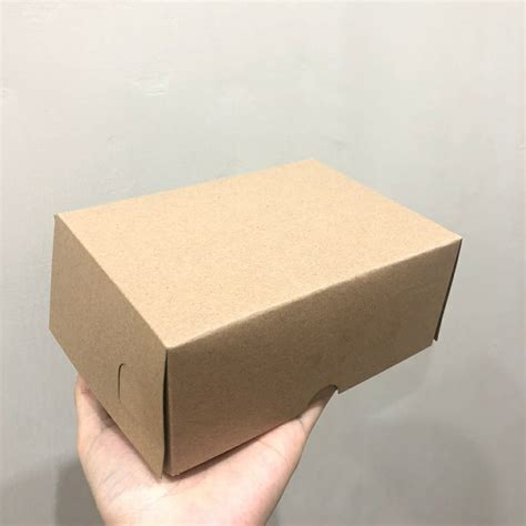 jual dus kue kraft coklat xx cm  rk dus roti kertas coklat