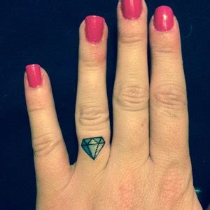 SET OF 4 Diamond Ring Finger Tattoo - Bachelorette Party Temporary