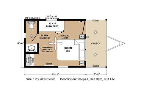 KOA Deluxe Cabins KOA-15FP by Forest River Park Models - ModularHomes.com