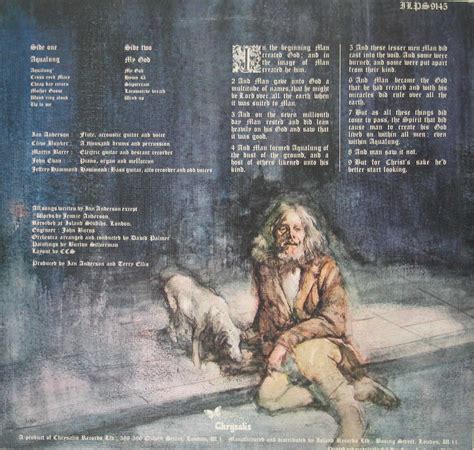 JETHRO TULL Aqualung FOC UK Original 1st UK Issue, with structured ...