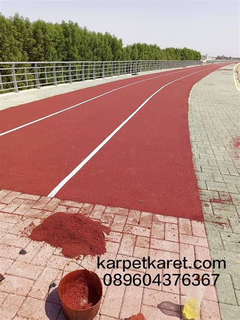 running track rubber floor  lintasan lari athletic  berbahan