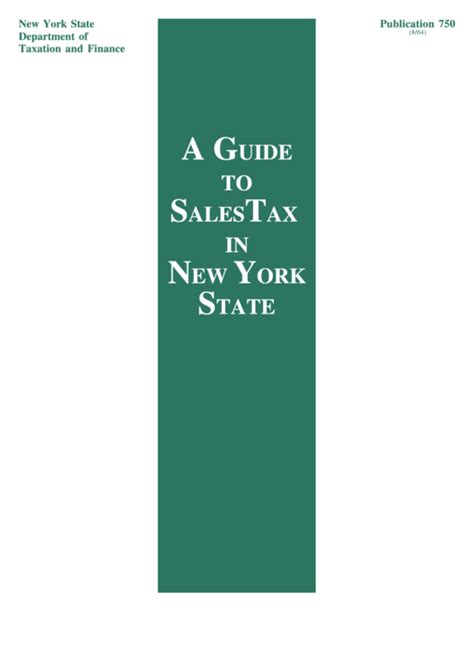 guide  sales tax   york state  york state department