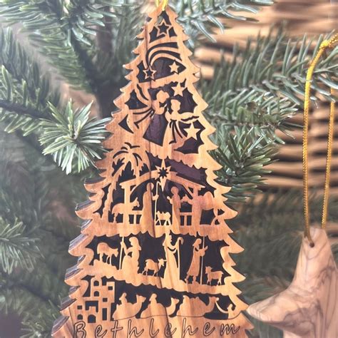 Wood Tree Ornaments - Etsy