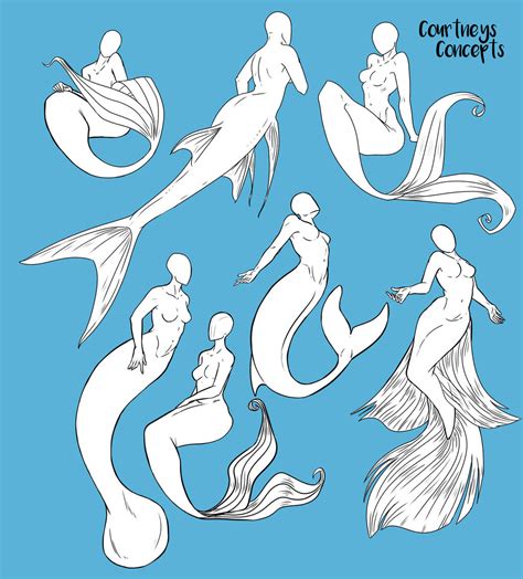 Mermaid Bases by CourtneysConcepts on DeviantArt