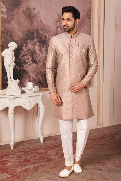 TRADITIONAL SEMI INDO WESTERN SHERWANI – Sudarshansarees