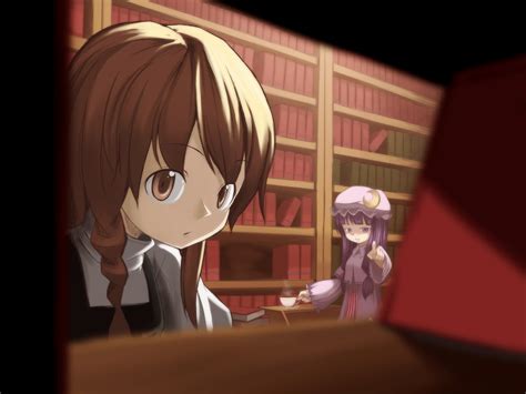 Girl anime in the library HD wallpaper | Wallpaper Flare