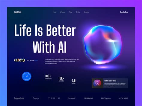 Artificial Intelligence Website by Jawad on Dribbble