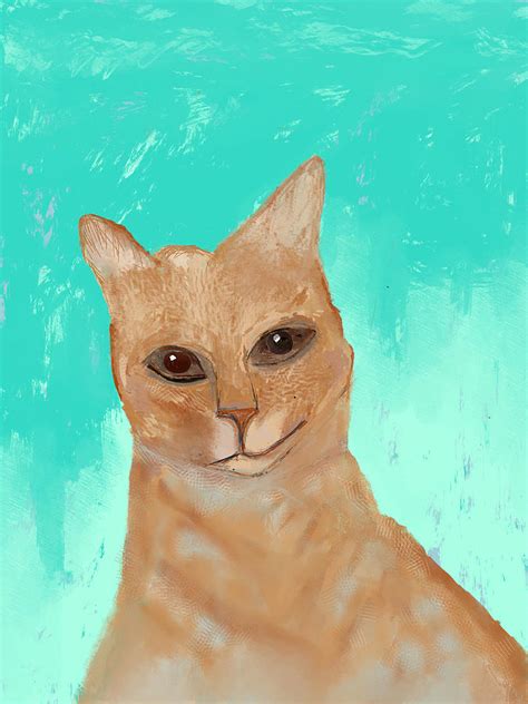 Ginger Cat Portrait Digital Art by Lisa Williams - Fine Art America