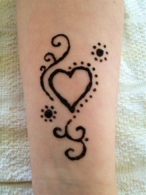 Simple Henna Tattoo Designs Heart Heart design henna by owl in | Small ...