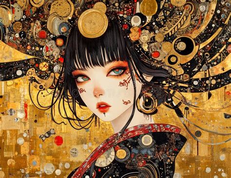 cyber girl stock illustration illustration  symbolist