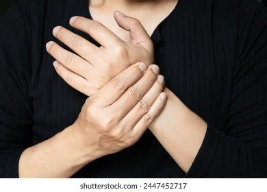 Human Hand Has Palm Pain Finger Stock Photo 2447452717 | Shutterstock